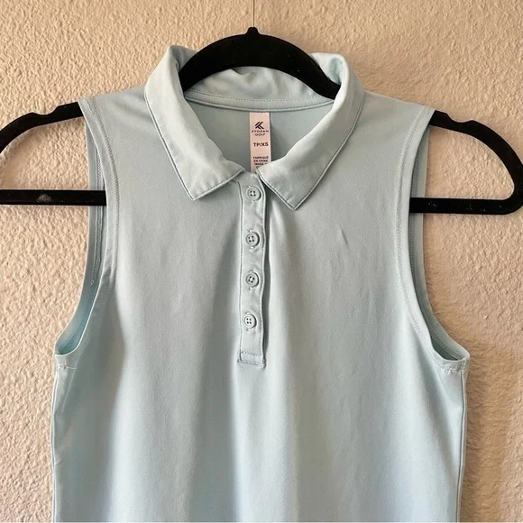 Kyodan Golf Polo Shirt Women’s XS Light Blue Sleeveless Active Lightweight Tank - Picture 3 of 7